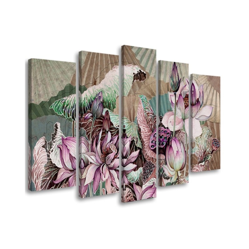 Modernes Wandbild - Heilige Lotos und Fanter | Feeby