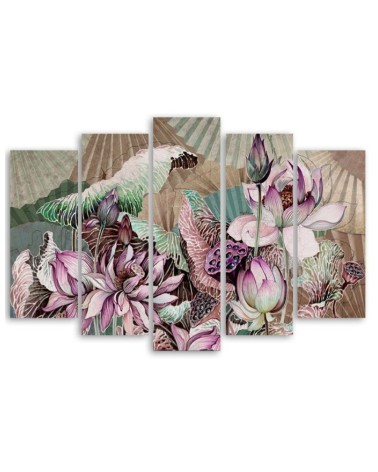 Modernes Wandbild - Heilige Lotos und Fanter | Feeby