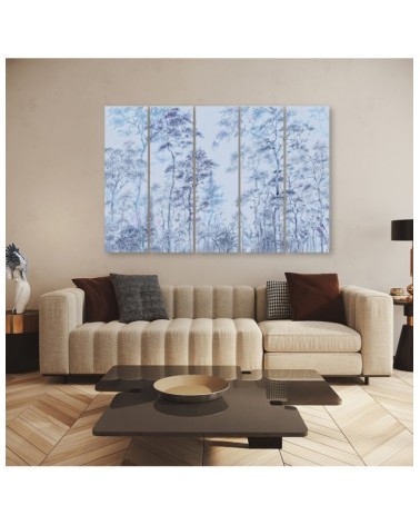 Dekoratives Leinwandbild - Hohe dünne Bäume | Feeby