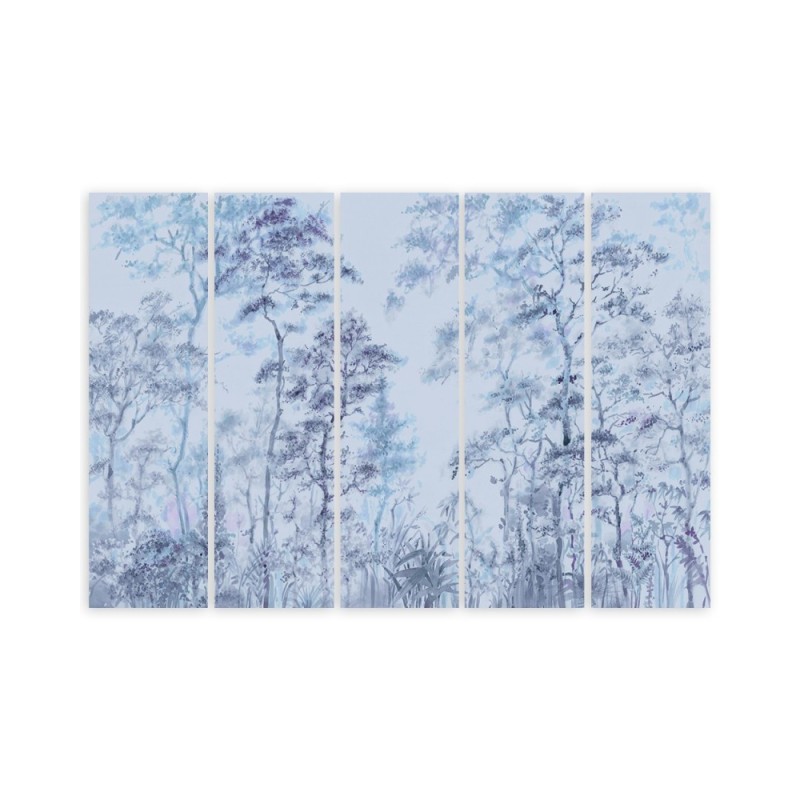 Dekoratives Leinwandbild - Hohe dünne Bäume | Feeby