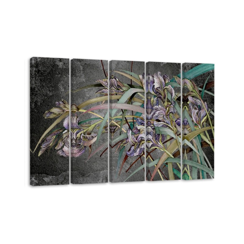 Bild auf Leinwand - Iris Blumen im Wind | Feeby