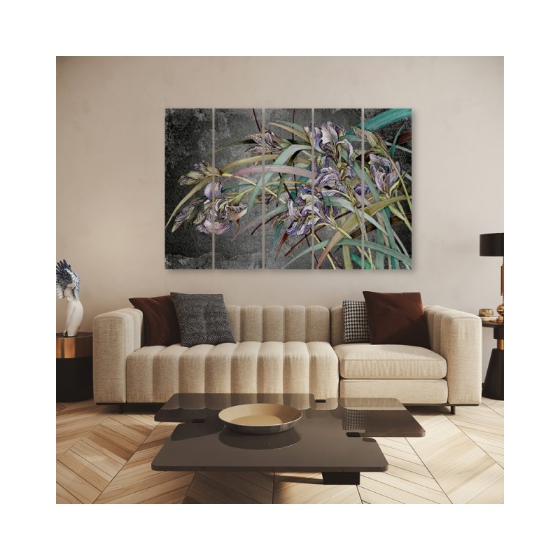 Bild auf Leinwand - Iris Blumen im Wind | Feeby
