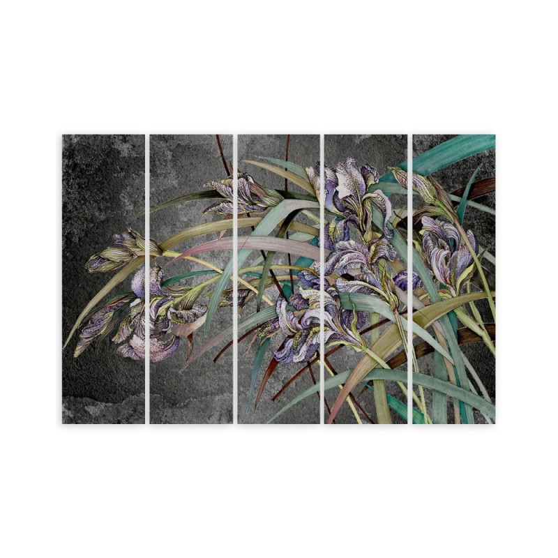 Bild auf Leinwand - Iris Blumen im Wind | Feeby