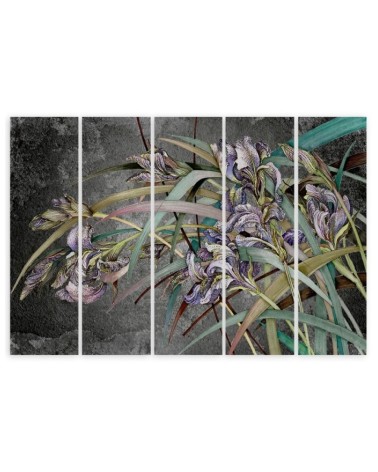 Bild auf Leinwand - Iris Blumen im Wind | Feeby