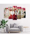Napis Home z motywem florystycznym Obraz dekoracyjny canvas | FEEBY