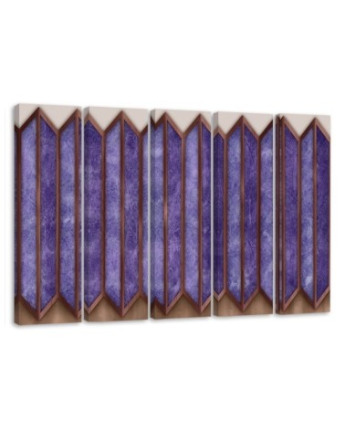 5-piece Canvas painting - 3D coloured abstract | FEEBY