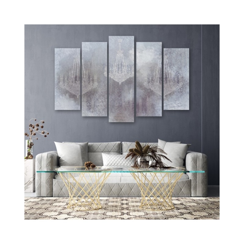 Wandbild für Wohnzimmer - Kronleuchter | Feeby