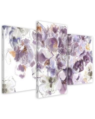 3 piece Iris flower - Multipart canvas painting | FEEBY