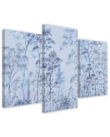 Modern canvas print 3 piece - Tall thin trees | FEEBY