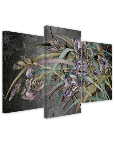 Pictures on Canvas for the bedroom - Irises flowers in the wind | FEEBY