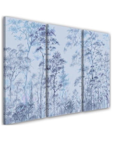 Wall art painting for living room - Tall thin trees | FEEBY