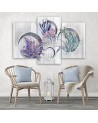 Kwadratowe pudła półki z kwiatami - Obraz na ścianę canvas | FEEBY