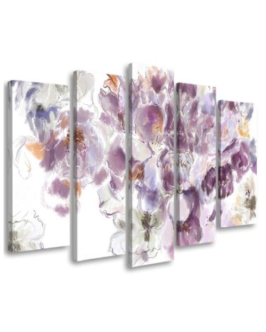 5 Piece Iris flower - Canvas painting for living room | FEEBY