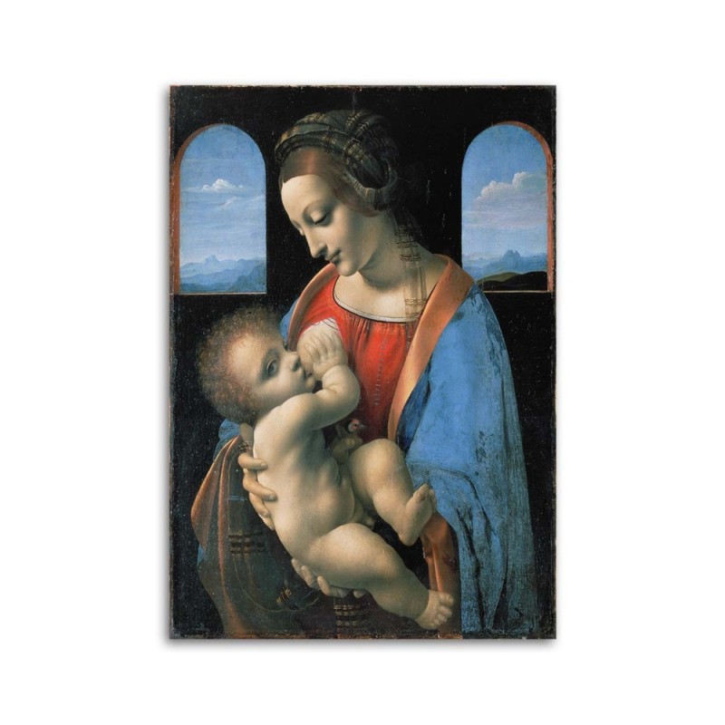 Leinwandbild - Madonna Litta - Da Vinci Reproduktion | Feeby