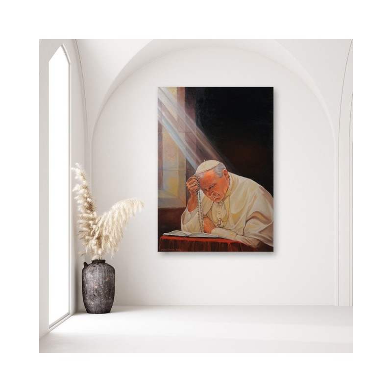 Wandbild für Wohnzimmer - Papst Johannes Paul II. | Feeby