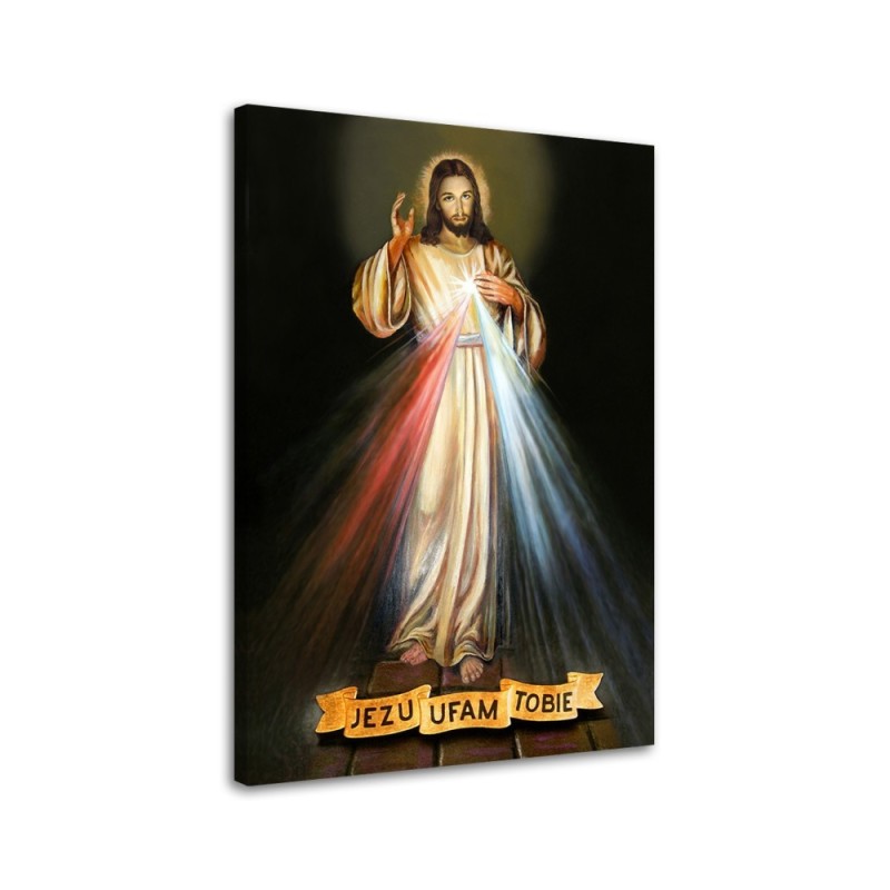 Wandbild für Wohnzimmer - Jesus ich vertraue auf dich | Feeby