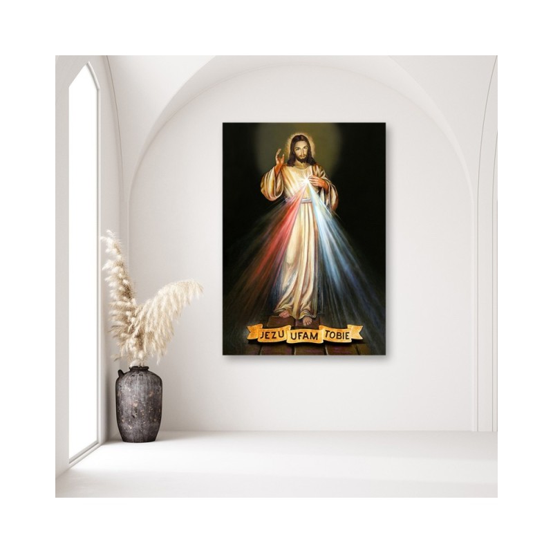 Wandbild für Wohnzimmer - Jesus ich vertraue auf dich | Feeby