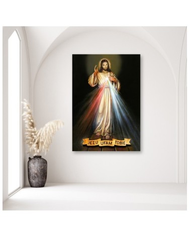 Wandbild für Wohnzimmer - Jesus ich vertraue auf dich | Feeby