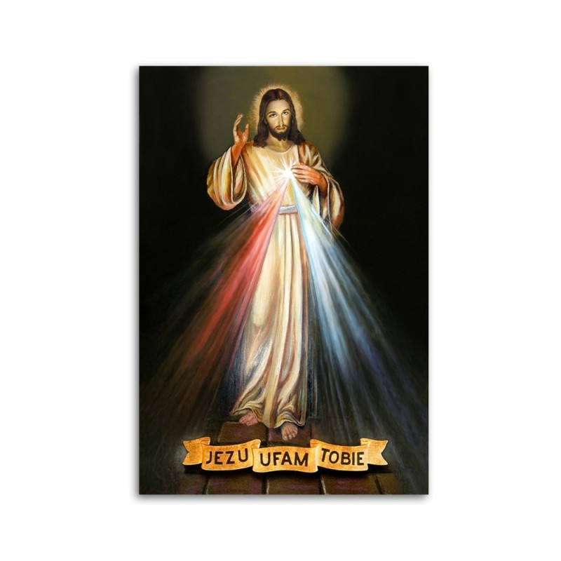 Wandbild für Wohnzimmer - Jesus ich vertraue auf dich | Feeby