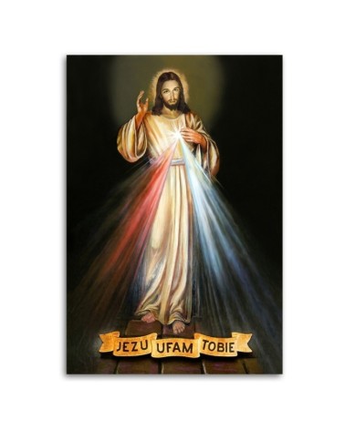 Wandbild für Wohnzimmer - Jesus ich vertraue auf dich | Feeby