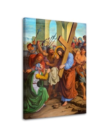 Canvas prints reproductions - Jesus and St Veronica on the Way of the Cross | FEEBY
