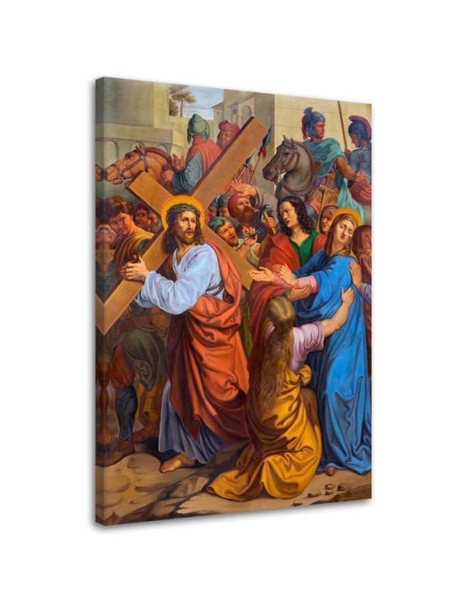 Bild auf Leinwand - Jesus trifft die Mutter Kreuzweg Wien | Feeby