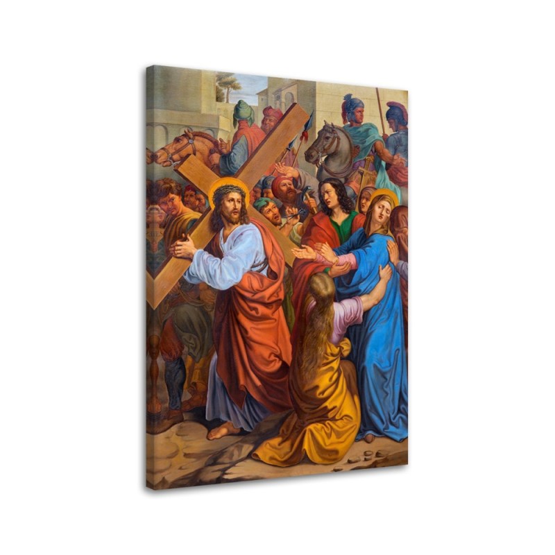 Bild auf Leinwand - Jesus trifft die Mutter Kreuzweg Wien | Feeby