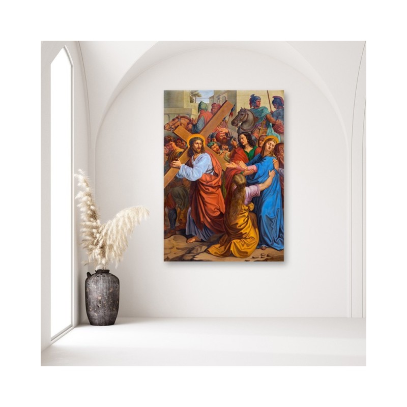 Bild auf Leinwand - Jesus trifft die Mutter Kreuzweg Wien | Feeby