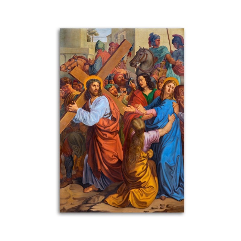Bild auf Leinwand - Jesus trifft die Mutter Kreuzweg Wien | Feeby