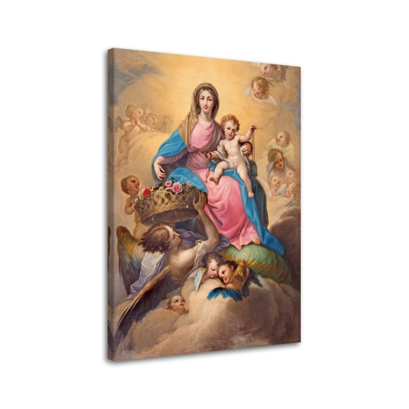 Leinwandbild - Madonna mit Kind zwischen Engeln Segovia | Feeby