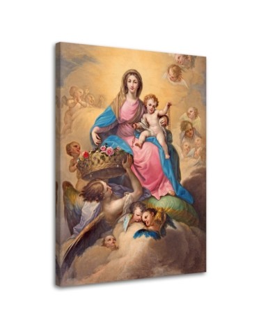 Leinwandbild - Madonna mit Kind zwischen Engeln Segovia | Feeby