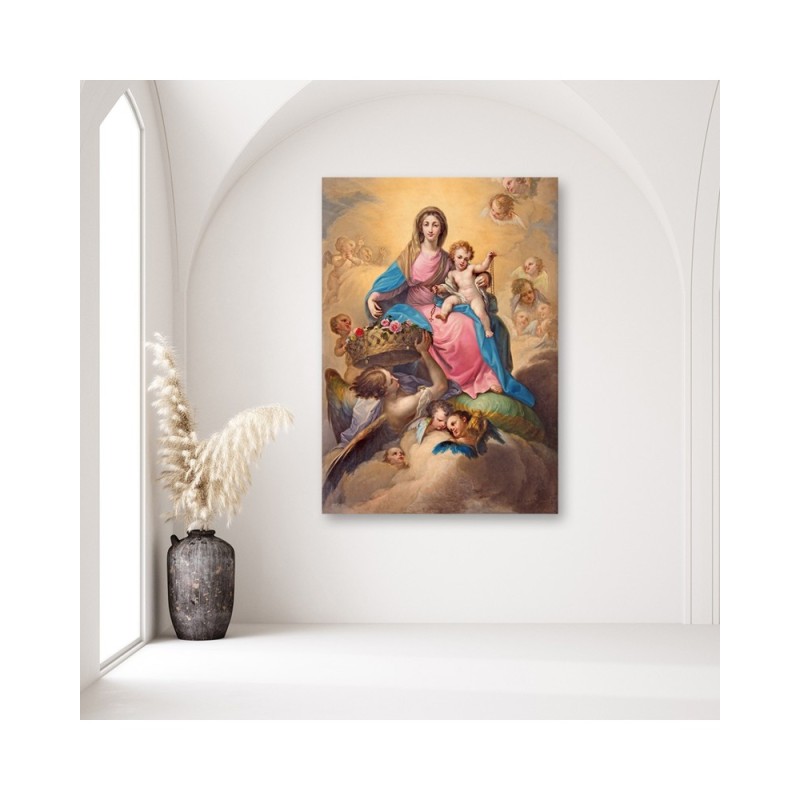 Leinwandbild - Madonna mit Kind zwischen Engeln Segovia | Feeby