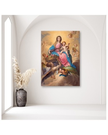 Leinwandbild - Madonna mit Kind zwischen Engeln Segovia | Feeby