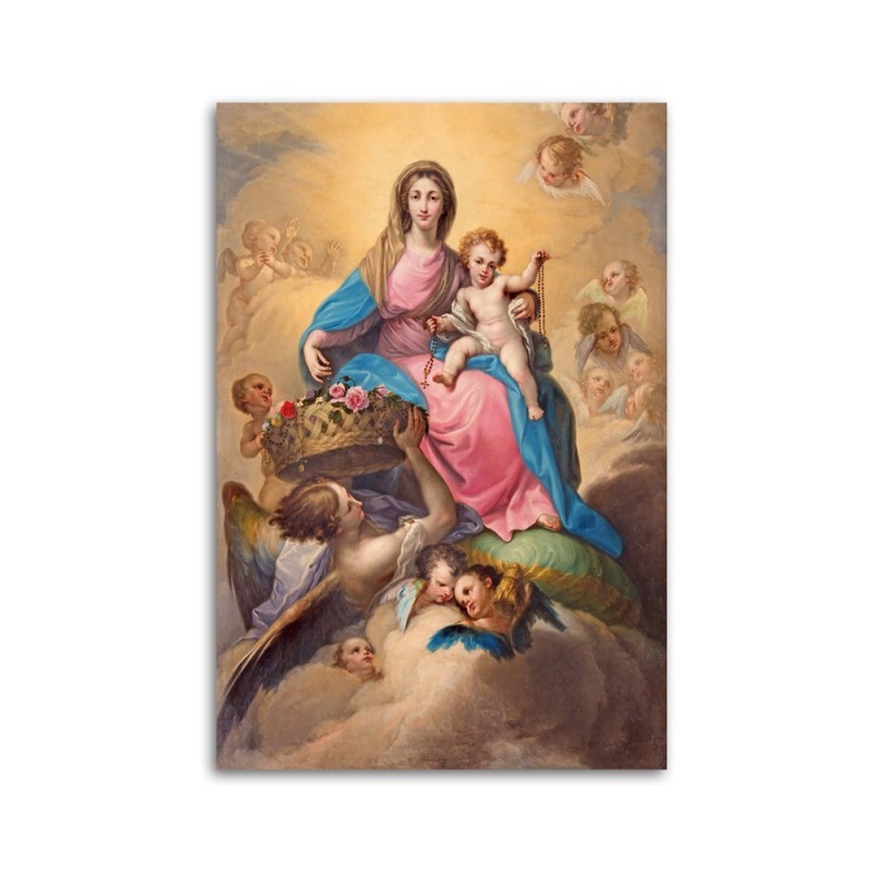 Leinwandbild - Madonna mit Kind zwischen Engeln Segovia | Feeby