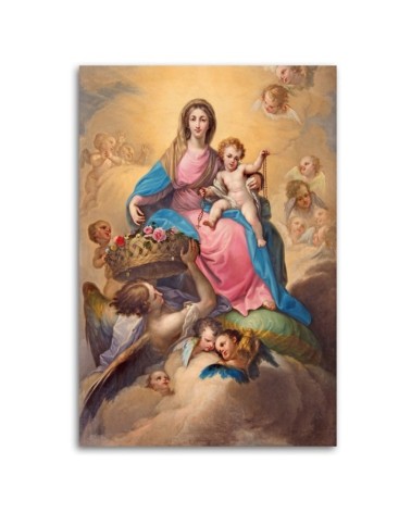 Leinwandbild - Madonna mit Kind zwischen Engeln Segovia | Feeby