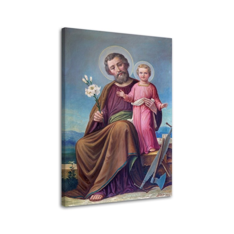 Leinwanddruck - Der heilige Josef mit dem Jesuskind Roznav | Feeby
