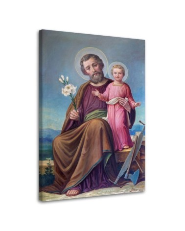 Leinwanddruck - Der heilige Josef mit dem Jesuskind Roznav | Feeby