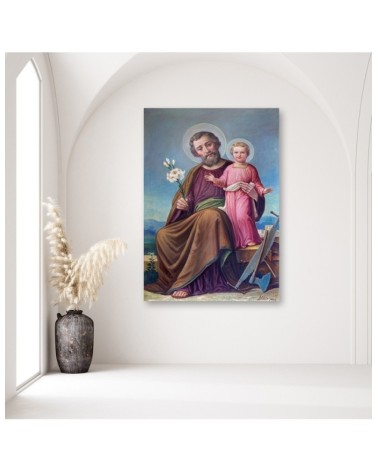 Leinwanddruck - Der heilige Josef mit dem Jesuskind Roznav | Feeby
