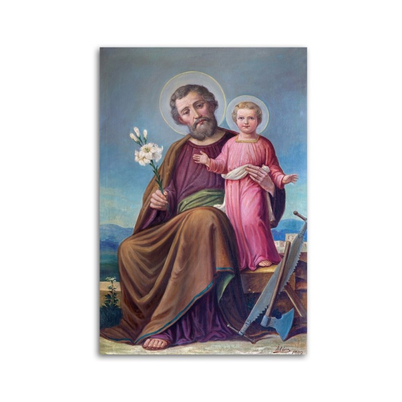 Leinwanddruck - Der heilige Josef mit dem Jesuskind Roznav | Feeby