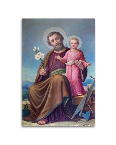 Leinwanddruck - Der heilige Josef mit dem Jesuskind Roznav | Feeby