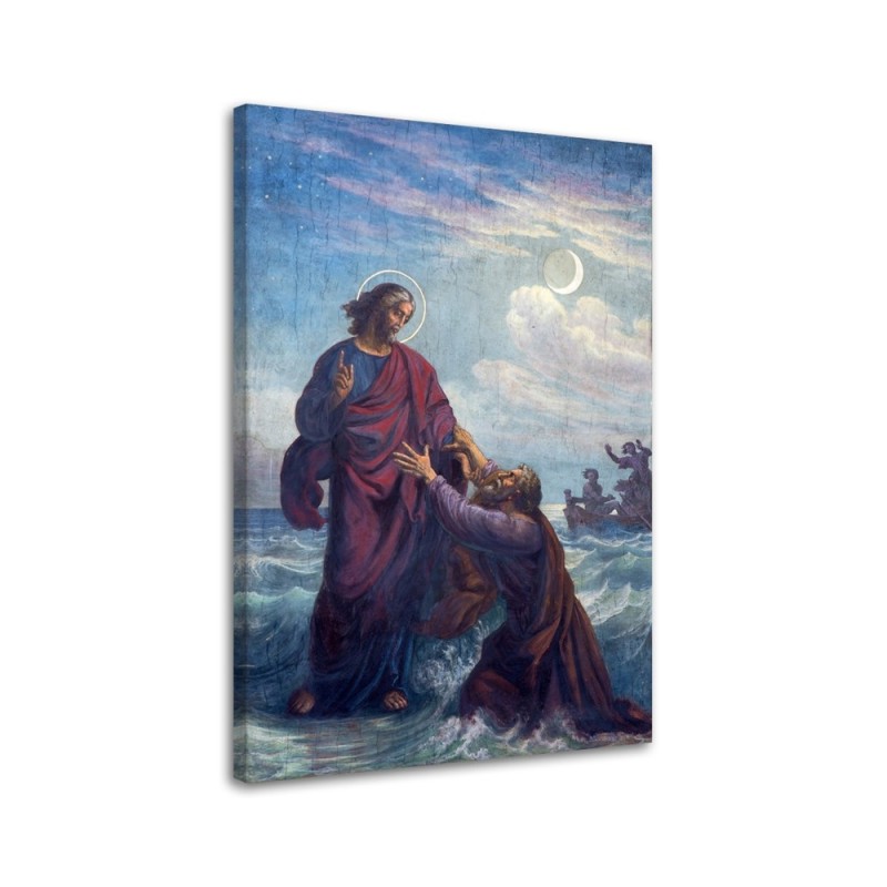 Bild auf Leinwand - Ertrinkender Petrus und Jesus Wien | Feeby