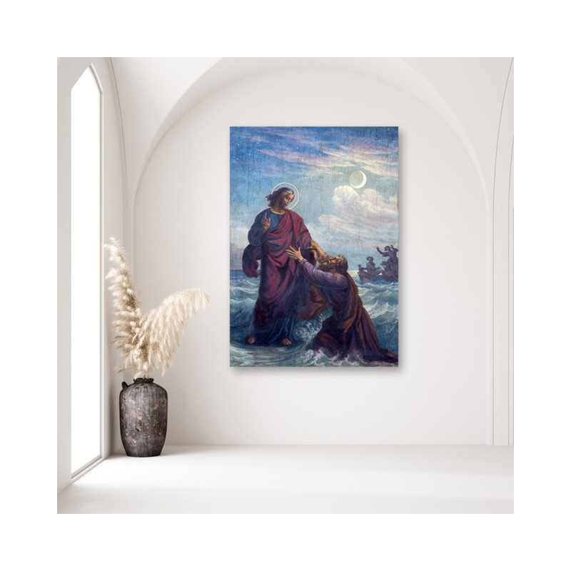 Bild auf Leinwand - Ertrinkender Petrus und Jesus Wien | Feeby