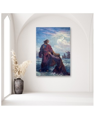 Bild auf Leinwand - Ertrinkender Petrus und Jesus Wien | Feeby