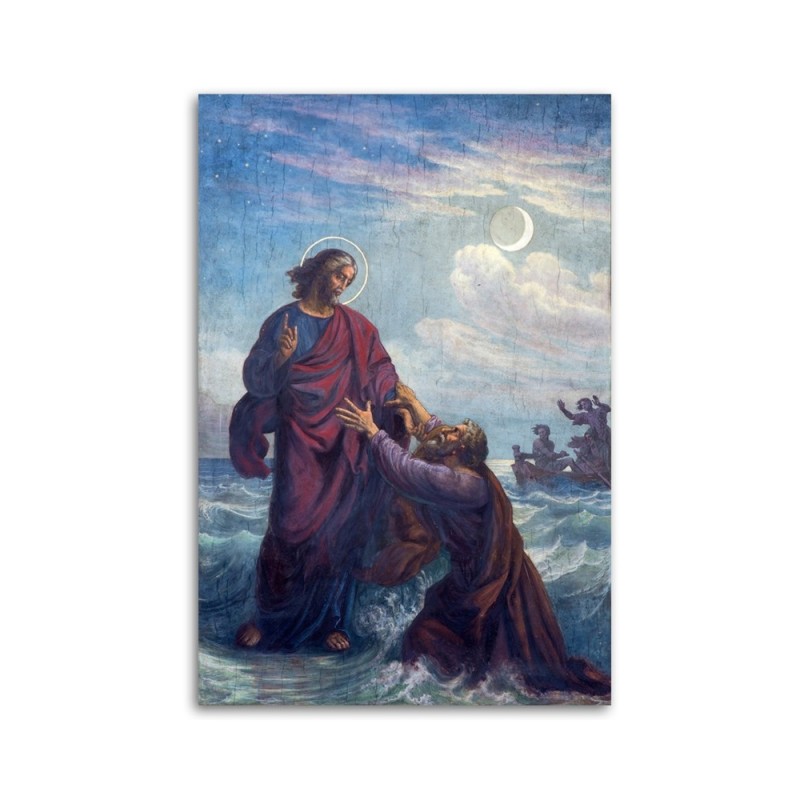 Bild auf Leinwand - Ertrinkender Petrus und Jesus Wien | Feeby