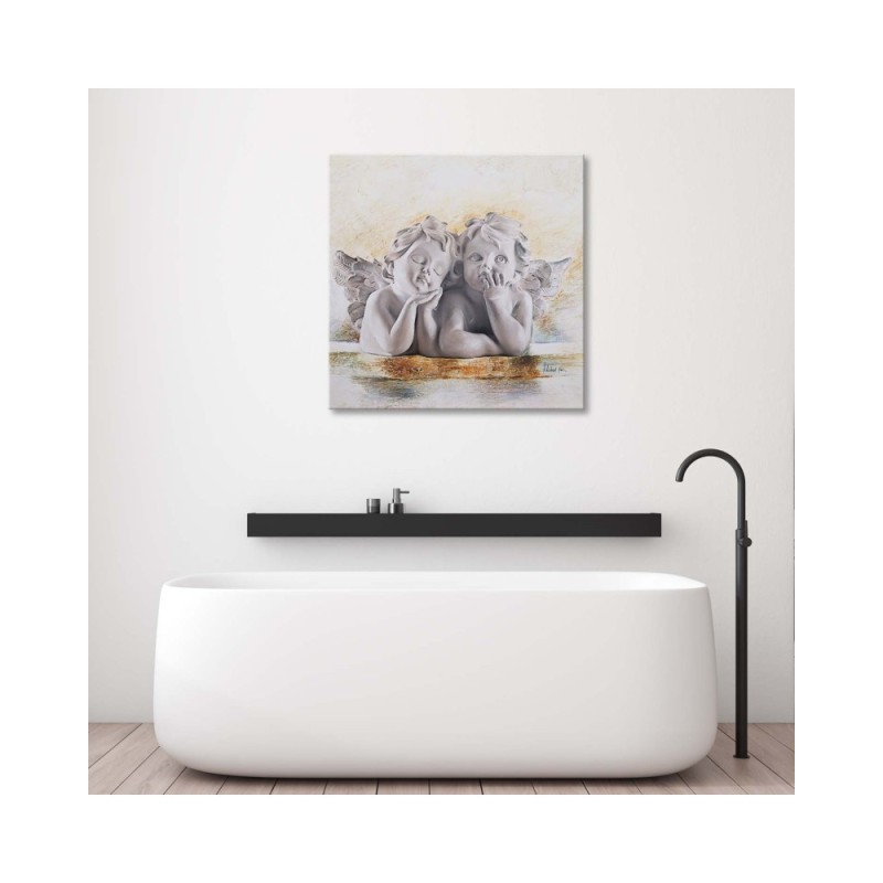 Leinwandbild - Zwei junge Engel | Feeby