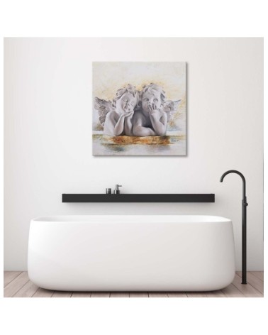 Leinwandbild - Zwei junge Engel | Feeby