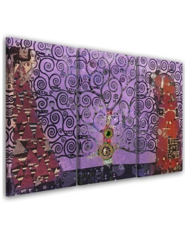 3 Piece Reproductions of paintings - Violet tree of life abstract | FEEBY
