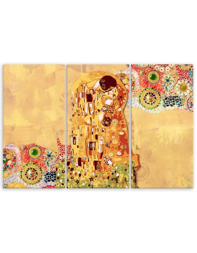 Reprodukcje artystów - Klimt Pocałunek Kobieta Abstrakcja | FEEBY