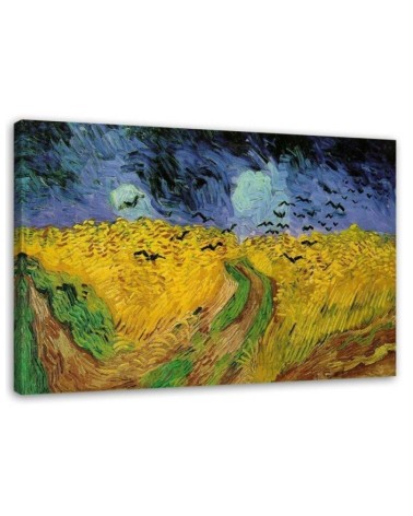 Bild - Weizenfeld mit Raben - V. van Gogh Reproduktion | Feeby