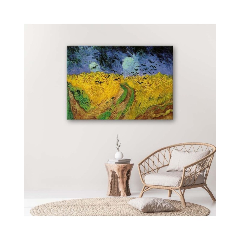 Bild - Weizenfeld mit Raben - V. van Gogh Reproduktion | Feeby